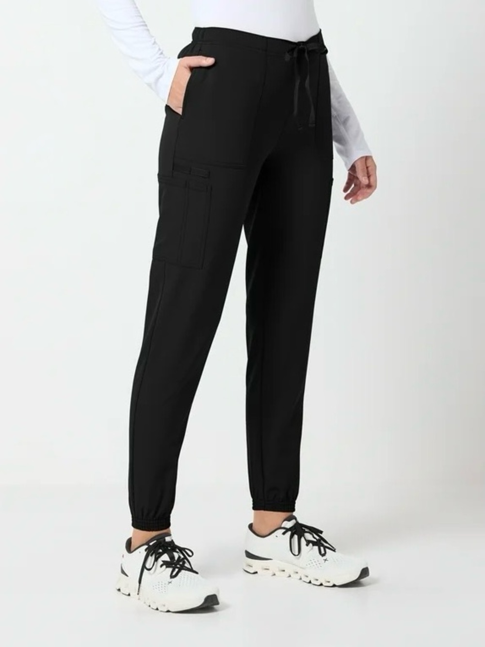 Scrubstar Black Cargo Drawstring Jogger Pants